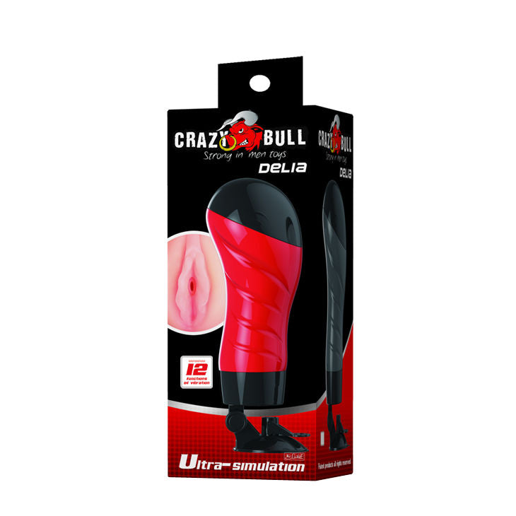 Masturbator, Crazy Bull - Vagin cu Baza, 12 Moduri de Vibratie, 28.3 CM x 10 CM