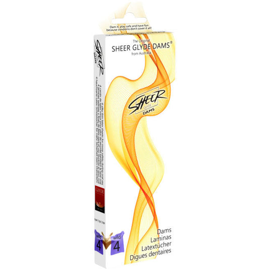 Bariera Latex Orala, SHEER GLYDE - Dams Aroma Mure Salbatice, 25x15 cm, 4 buc