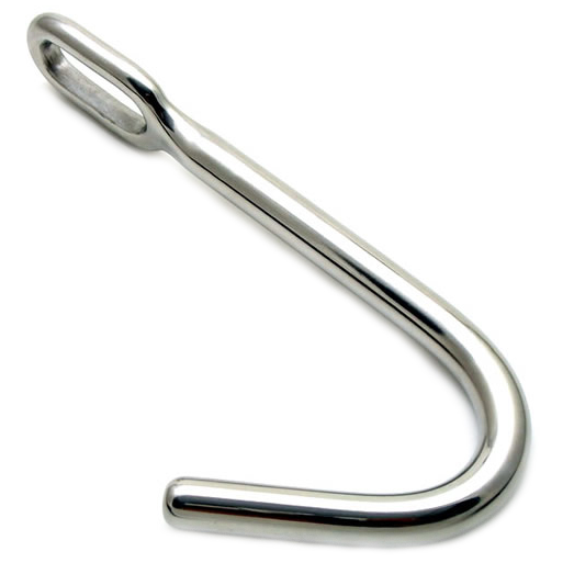 Carlig Anal Bondage, METAL HARD - Otel Rezistent, cu Inel Franghie