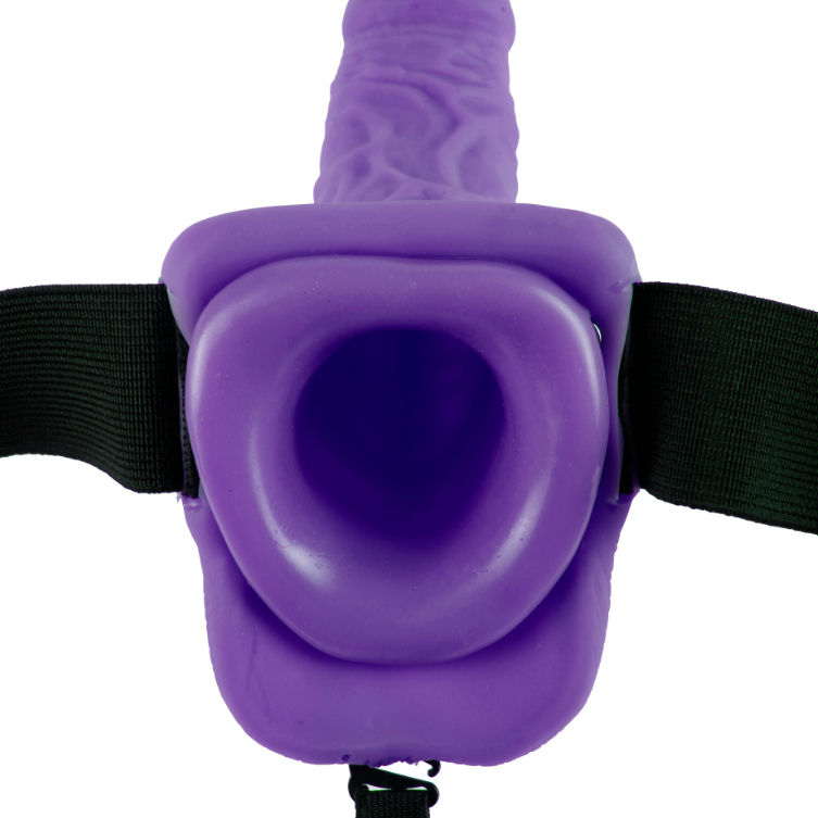 Strap On, Fetish Fantasy - Series 7, Hollow Vibrant cu Bile, 17.8CM Mov