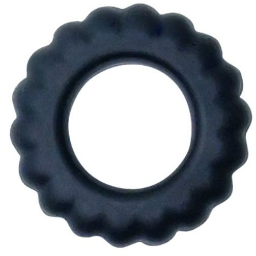 Inel pentru Penis, BAILE - Titan Cockring, Silicon, Negru, Diametru Interior 2 cm