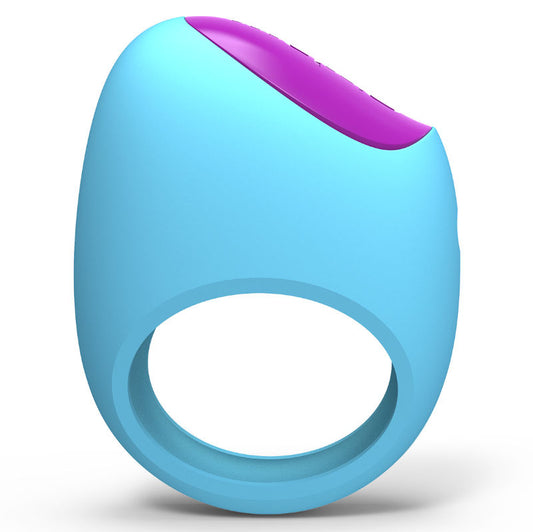 Inel Vibrator pentru Cupluri cu App, LELO PICOBONG - Remoji Lifeguard, Silicon, Albastru