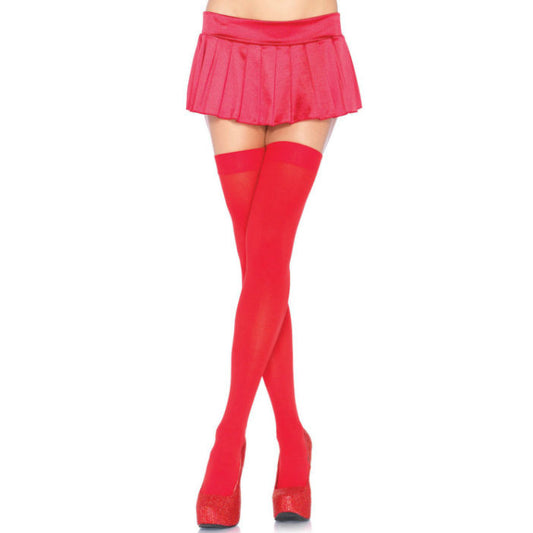 Ciorapi Peste Genunchi, LEG AVENUE - Nylon, Rosu