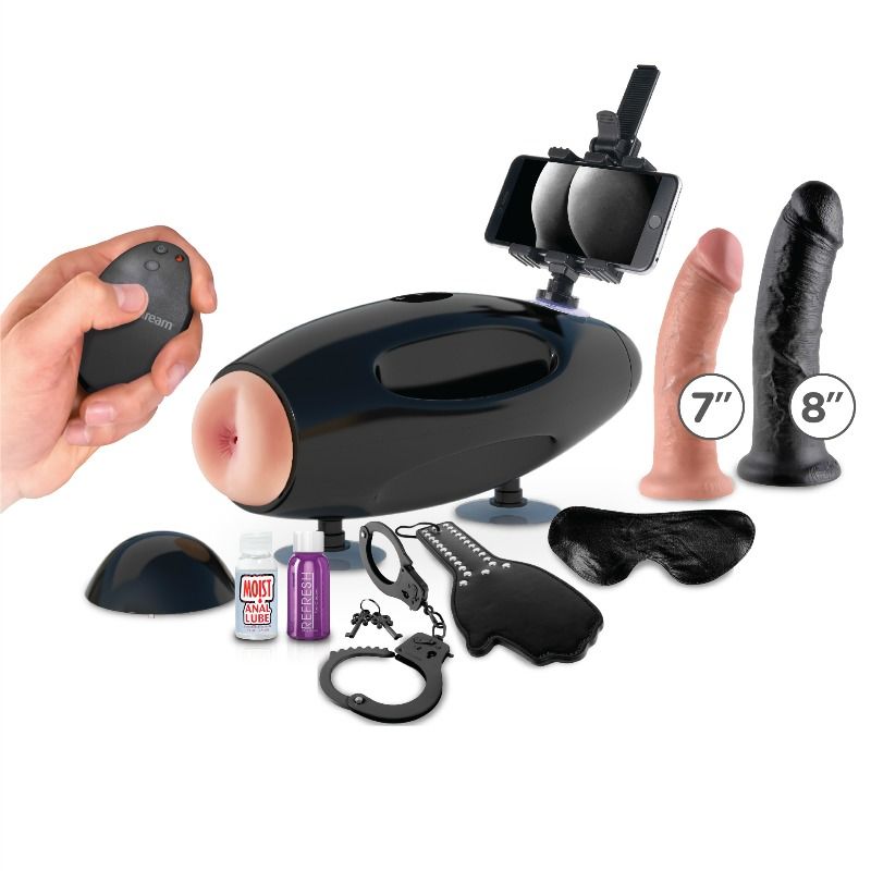 Masina de Sex, Fetish Fantasy Extreme - International, Portabila cu Adaptor Universal 100-240V, Kit 2 Dildo 17.8 CM si 20.3 CM
