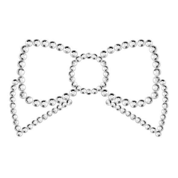 Acoperitoare pentru Sfarcuri, Bijoux Indiscrets - Mimi Bow, Set 2 Piese, Argintiu