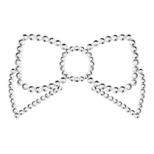 Acoperitoare pentru Sfarcuri, Bijoux Indiscrets - Mimi Bow, Set 2 Piese, Argintiu