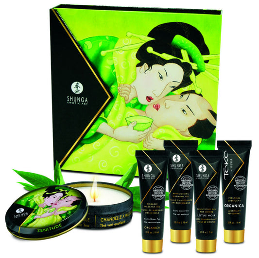 Kit Cosmetice Erotice, SHUNGA - Secret Geisha Ceai Verde Organic, 5 Produse