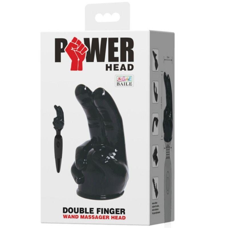 Capat Masaj Interschimbabil pentru Vibrator de Mana, Baile - Power Head, Forma de Mana, Negru