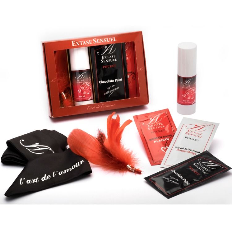 Set Cadou de Calatorie, Extase Sensual - Voyage Sensuel, Efect de Incalzire si Racoare, Set 3 Piese