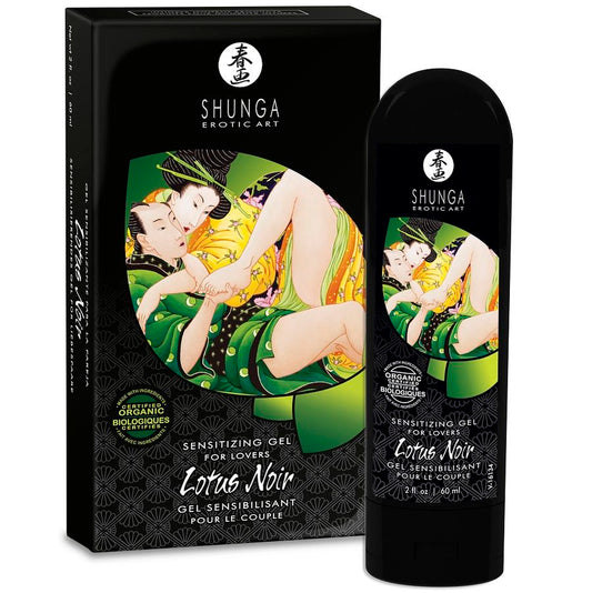 Gel Sensibilizant, SHUNGA - Lotus Noir, pentru Clitoris si Penis, 60 ml