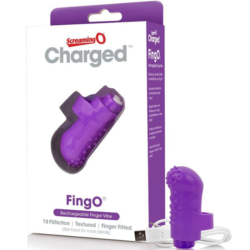 Vibrator de Deget, Screaming O - Fing O Thimble, Reincarcabil USB, Olilac