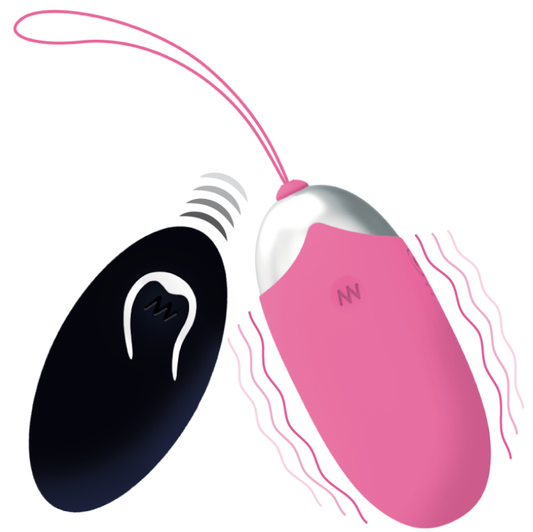 Vibrator Ou cu Telecomanda, INTENSE - Flippy II, Silicon, 12 Moduri, Roz, 7 cm