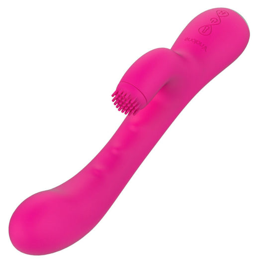 Vibrator Rabbit cu Rotatie Clitoris si Incalzire, NALONE - Idol, Silicon, 7 Functii