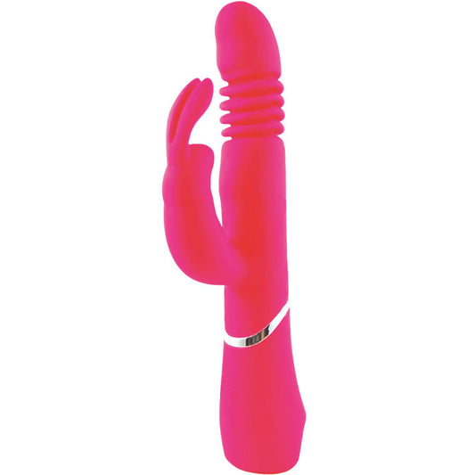 Vibrator Rabbit, TREASURE - Missouri, Sus-Jos, 3 Motoare, Silicon, Roz