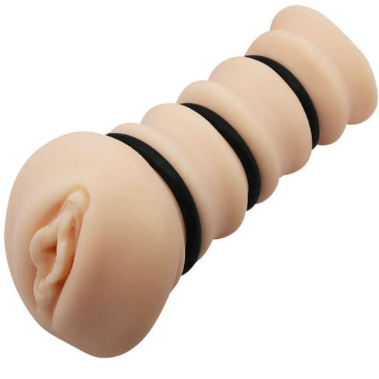 Masturbator Vagin Model 2 cu Inele, CRAZY BULL - Interior Texturat, Realist