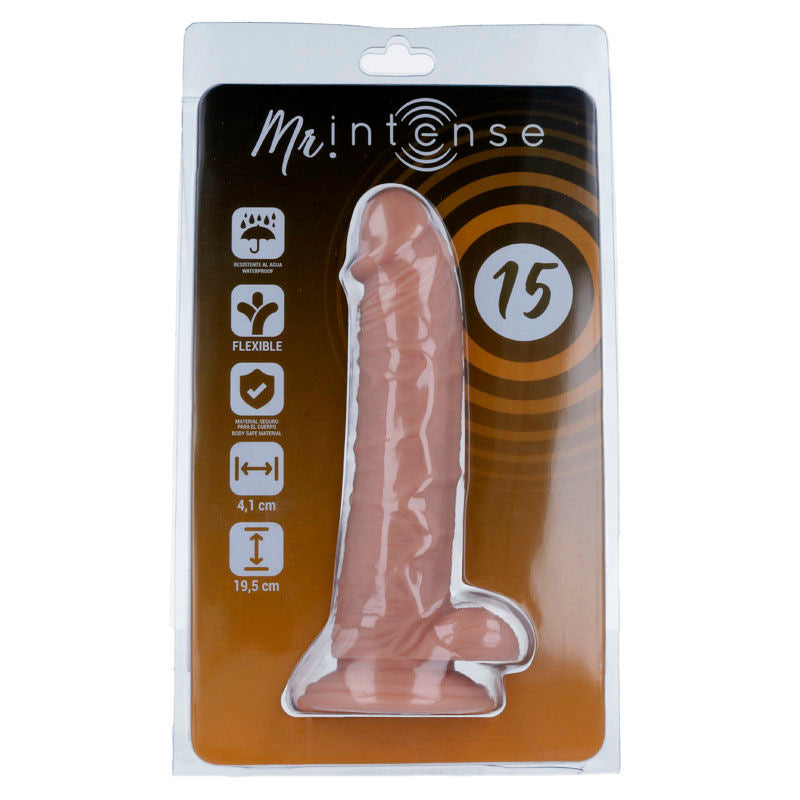 Dildo, Mr Intense - 15 Realistic Cock, Aspect Realist, 19.5 x 4.1 CM Natural