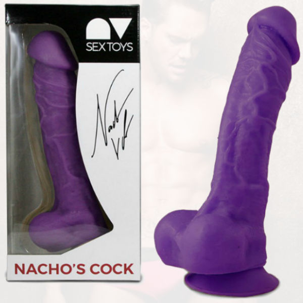 Dildo Realistic, Nacho Vidal - Plica, cu Ventuza, 24 CM Mov