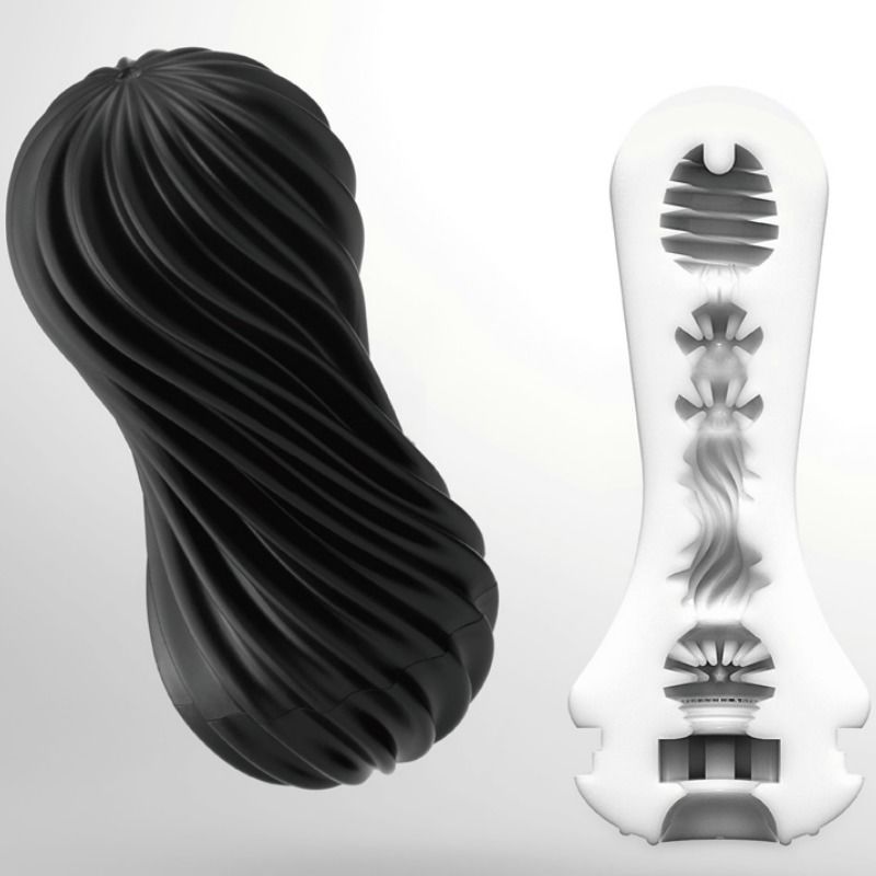 Masturbator, Tenga - Flex, Efect Dinamic De Aspiratie, 17 CM Negru