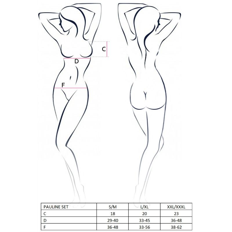 Set Lenjerie, Passion, Pauline 3 Piese Marimea S/M