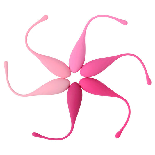Set Antrenament Kegel 6 Greutati, LESLIE - Kegel Fit, Silicon, Multicolor