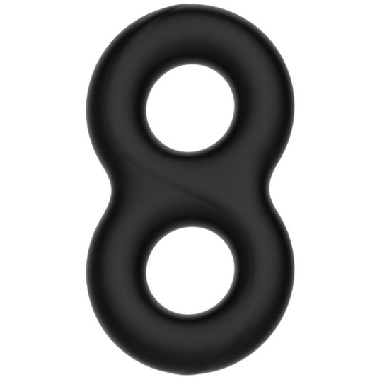 Inel Dublu Infinity pentru Penis din Silicon, CRAZY BULL - Reglabil, Stimulare Sexuala