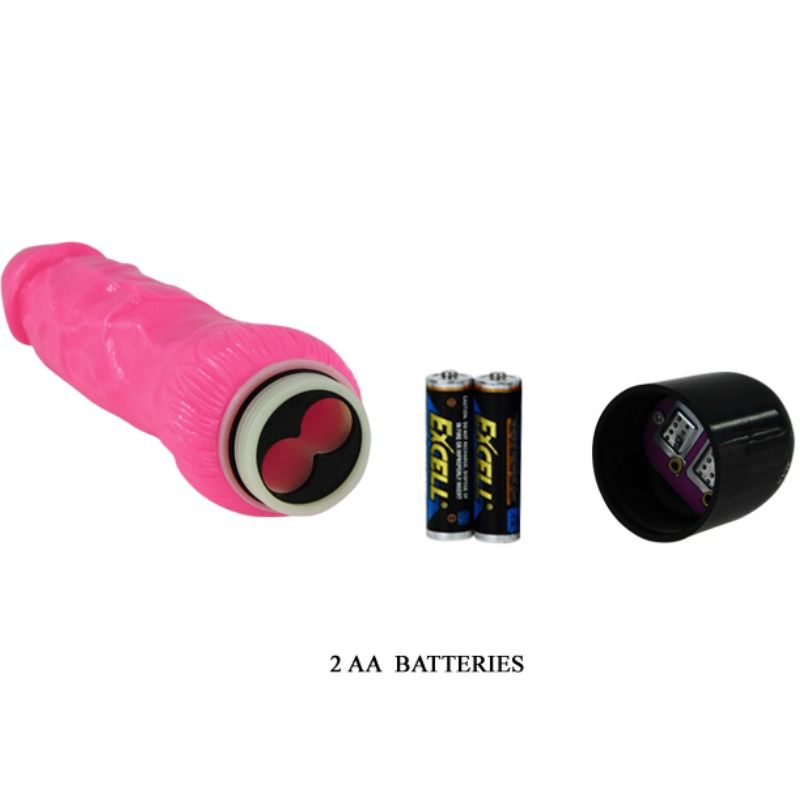 Vibrator Realistic, Baile - Colorful, Viteza Reglabila, 24 CM Roz