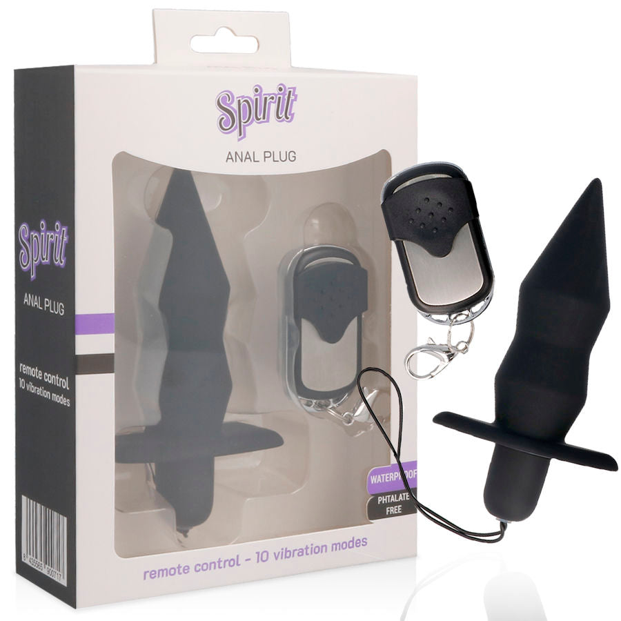 Plug Anal, Spirit - Remote Control, 10 Moduri de Vibratie, Negru