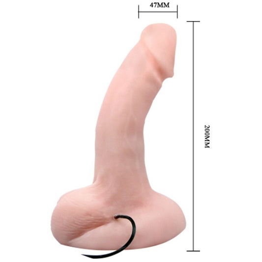 Dildo Realist Vibrator si Rotativ, BAILE - Vene Detaliate, Ventuza, TPR