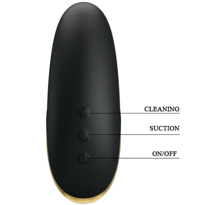 Stimulator cu Suctiune, Pretty Love - Smart Otis, 7 Moduri de Aspiratie, Negru si Auriu