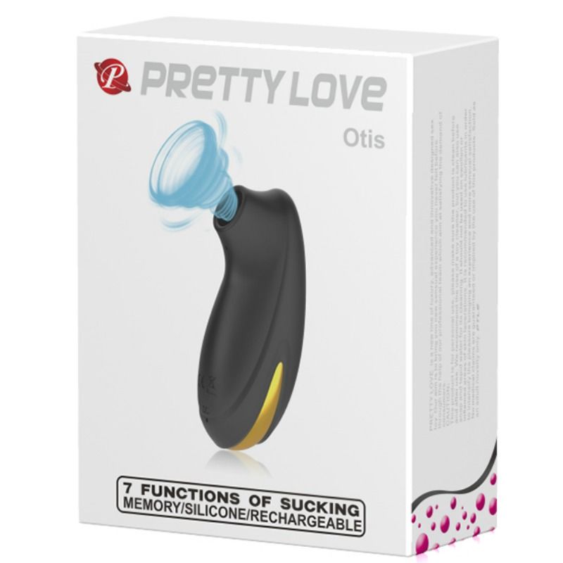 Stimulator cu Suctiune, Pretty Love - Smart Otis, 7 Moduri de Aspiratie, Negru si Auriu