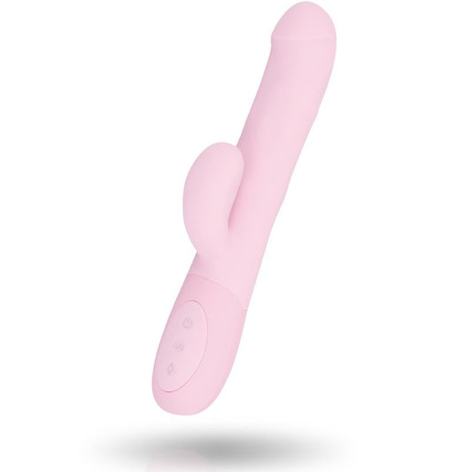 Vibrator Rabbit Rotativ, INSPIRE SENSE - Gabriella, Silicon, 12 Vibratii + 4 Rotatii, Roz, 23,8 cm