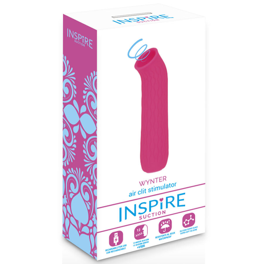 Stimulator Clitoris cu Suctiune, Inspire - Winter, 12 Functii de Suctiune, Roz