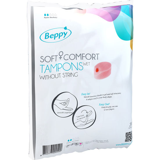 Tampoane Menstruale, Beppy - Soft Comfort, fara Fir, Wet 30 Bucati