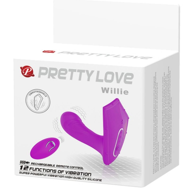 Stimulator Punct G cu Telecomanda, Pretty Love - Willie, 12 Moduri de Vibratie