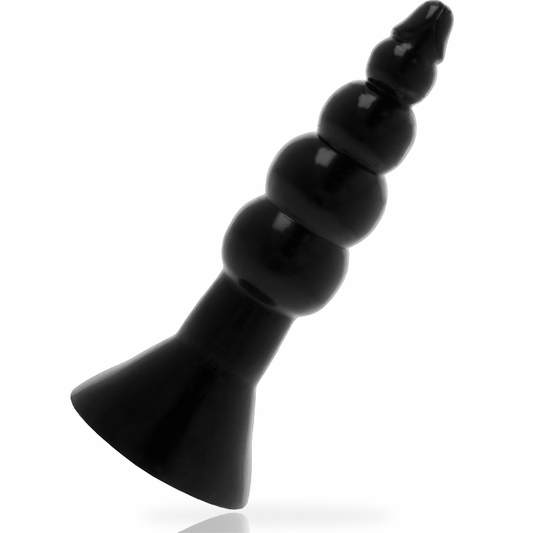 Dop Anal Avansat, ADDICTED TOYS - TPR Flexibil, Negru, 17 cm