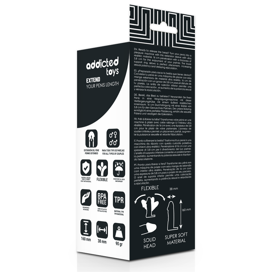 Extensor Penis, Addicted Toys, Ajustabil, 16 CM