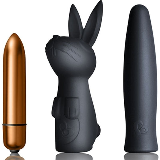 Kit Vibratoare, ROCKS-OFF - Dark Desire Silhouette, Silicon, Set 3 Piese