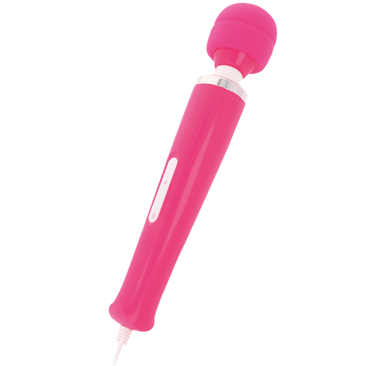 Masator Wand cu Vibratii, INTENSE - Keanu, Silicon Premium, Roz, 33 cm