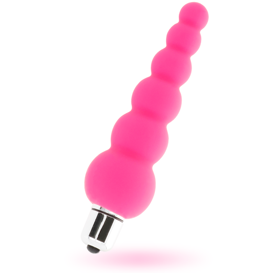 Vibrator Anal/Vaginal, INTENSE - Snoopy, 7 Viteze, Silicon Medical, Roz, 13,5 cm
