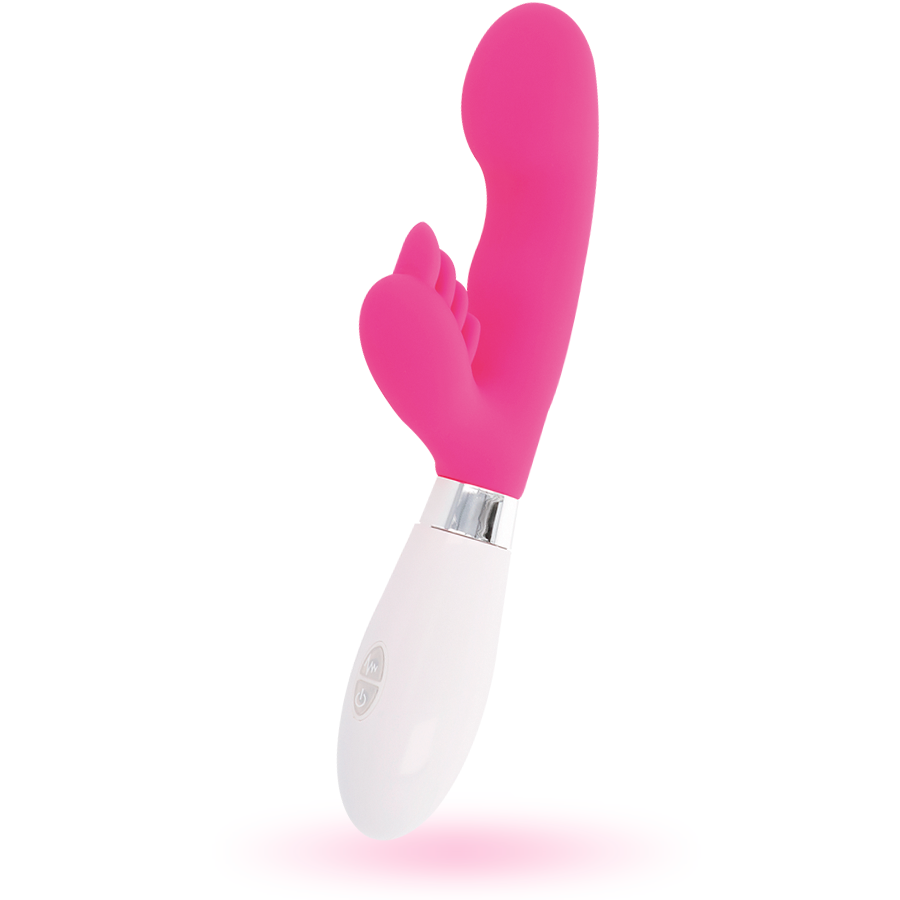 Vibrator Rabbit, Glossy - Elvis, 10 Functii si 2 Motoare, Roz