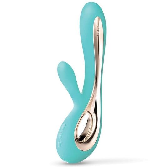 Vibrator Rabbit, Lelo - Soraya 2, Stimulare Duala, Turcoaz