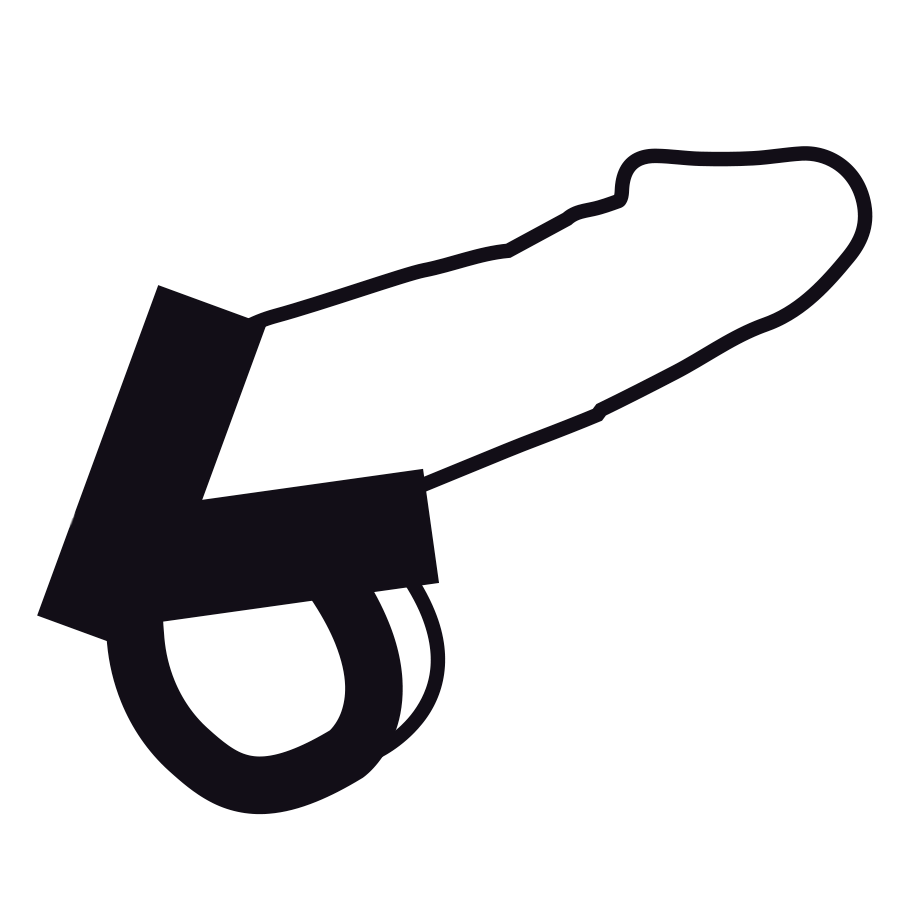 Inel pentru Penis si Testicule, Darkness - Skin, Piele de Calitate Superioara