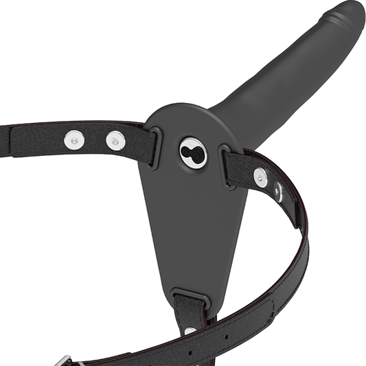 Ham cu Dildo Vibrator, FETISH SUBMISSIVE - Silicon Medical, Negru, 15 cm