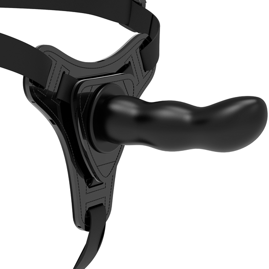 Ham cu Dildo Punct G, FETISH SUBMISSIVE - Silicon Medical, Negru, 16 cm