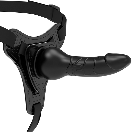 Ham cu Dildo Realist, FETISH SUBMISSIVE - Silicon Medical, Negru, 16 cm