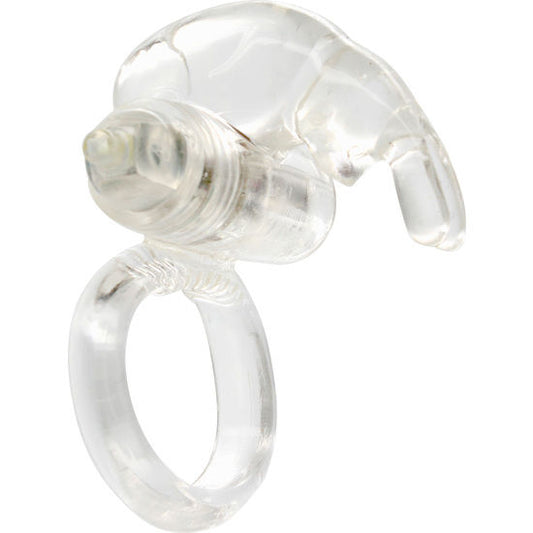 Inel pentru Penis cu Vibratii, SEVEN CREATIONS - Stimulator Clitoris TPR, Transparent