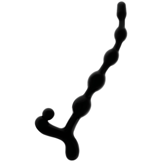 Bile Anale, ADDICTED TOYS - 5 Bile TPR, 22 cm, Negru