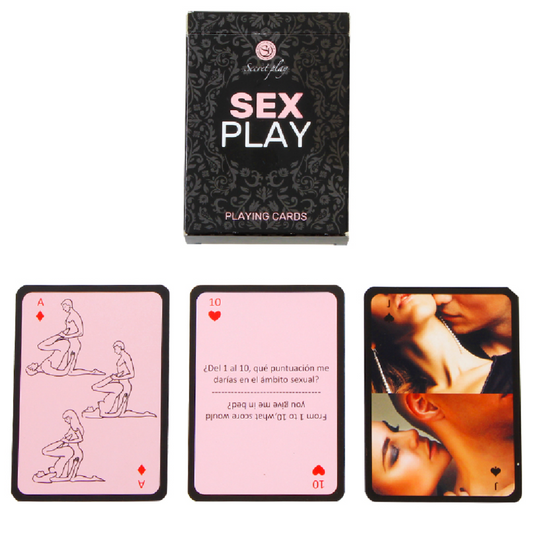 Joc de Carti Erotic, SECRETPLAY - Sex Play, Editia Spaniola/Engleza, 55 Carti
