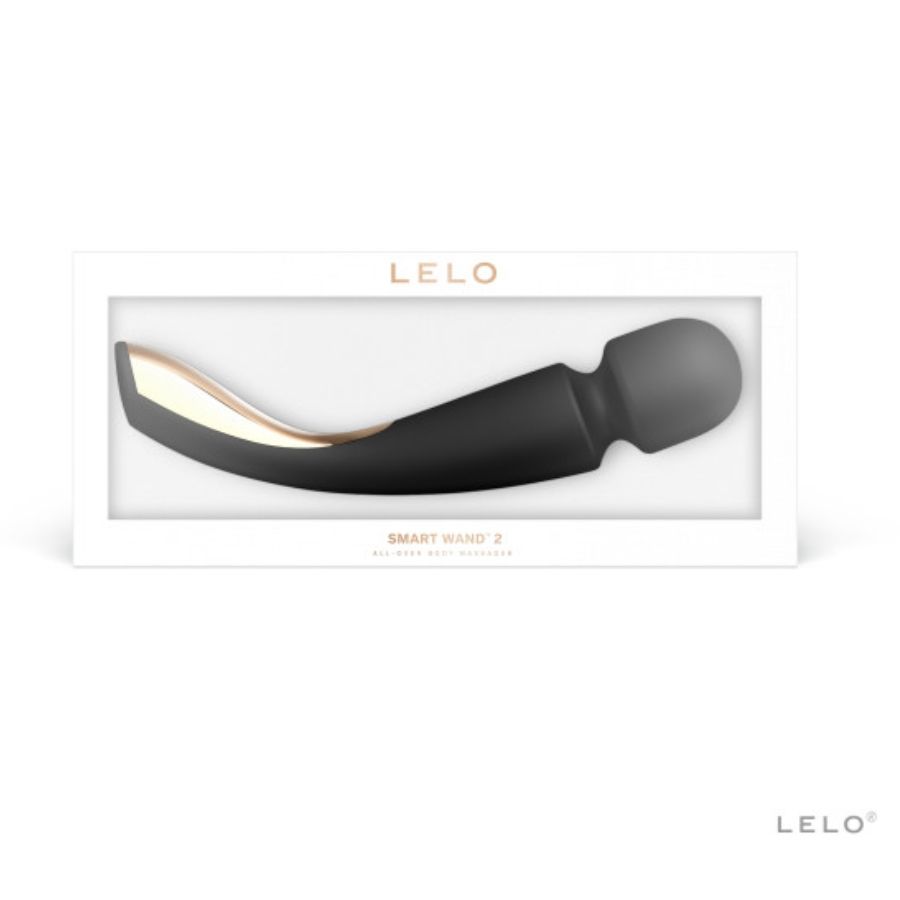 Bagheta de Masaj, Lelo - Smart Wand 2, 10 Moduri de Vibratie, Negru