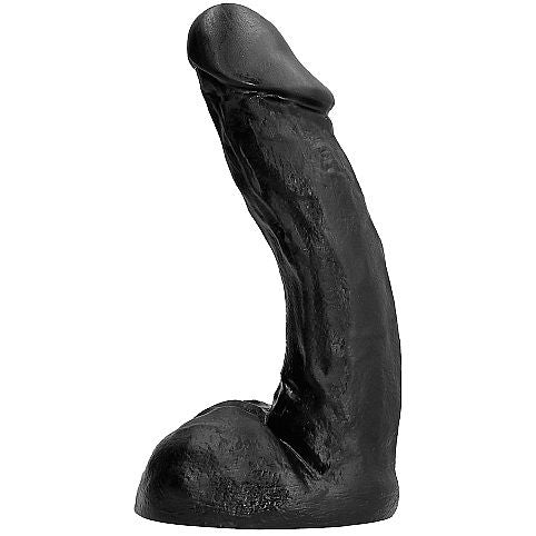 Dildo, All Black, Curbat pentru Punctul G, 28 CM